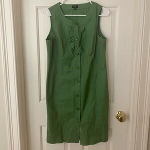 Talbots Green Ruffle Dress